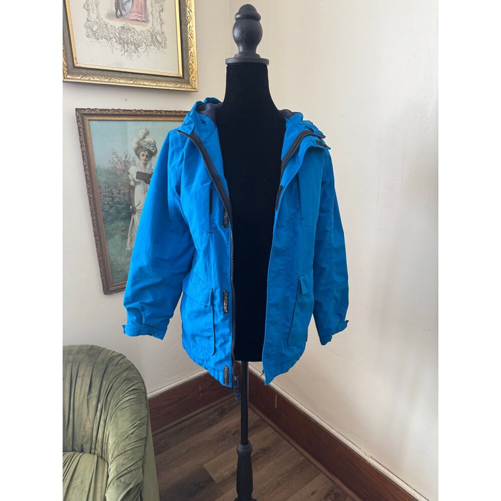 Lands End Womens Blue Hooded Jacket Utility Outdoor Coat Size Small - Picture 2 of 11